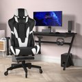 Flash Furniture Black LeatherSoft Gaming Chair with Roller Wheels CH-187230-BK-RLB-GG